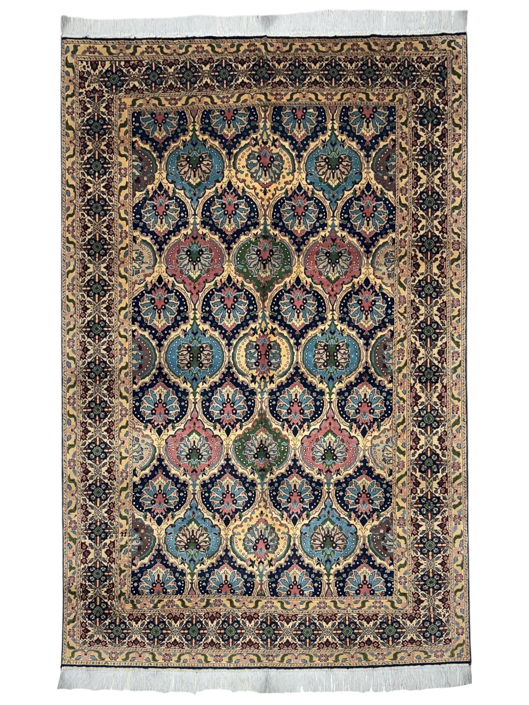 Hand-Knotted Afghani Heart Shape Wool Rug – 6’6″ x 9’2″ by Rugistan - main product image for Resin Society