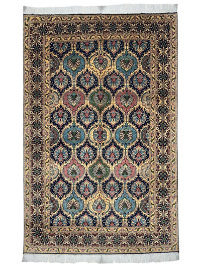 Hand-Knotted Afghani Heart Shape Wool Rug – 6’6″ x 9’2″ by Rugistan - main product image for Resin Society