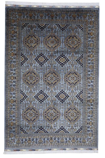 Hand-Knotted Zerkhaki Afghan Wool Area Rug – 6'11" x 10'3" by Rugistan - main product image for Resin Society
