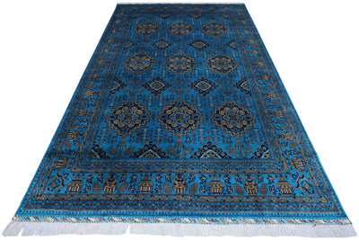 Hand-Knotted Afghani Zerkhaki Wool Rug – 6’6″ x 10’0″ by Rugistan - product image 2 for Resin Society