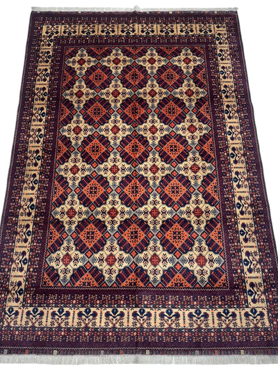 Hand-Knotted Afghani Yusufi Wool Rug – 6’7″ x 10’0″ by Rugistan - product image 2 for Resin Society