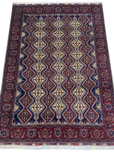 Hand-Knotted Afghani Yusufbai Wool Rug – 6’10″ x 9’10″ by Rugistan - product image 2 for Resin Society