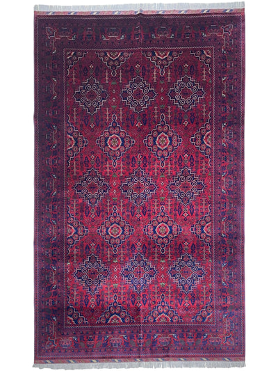 Hand-Knotted Afghani Zerkhaki Wool Rug – 6’7″ x 9’8″ by Rugistan - main product image for Resin Society