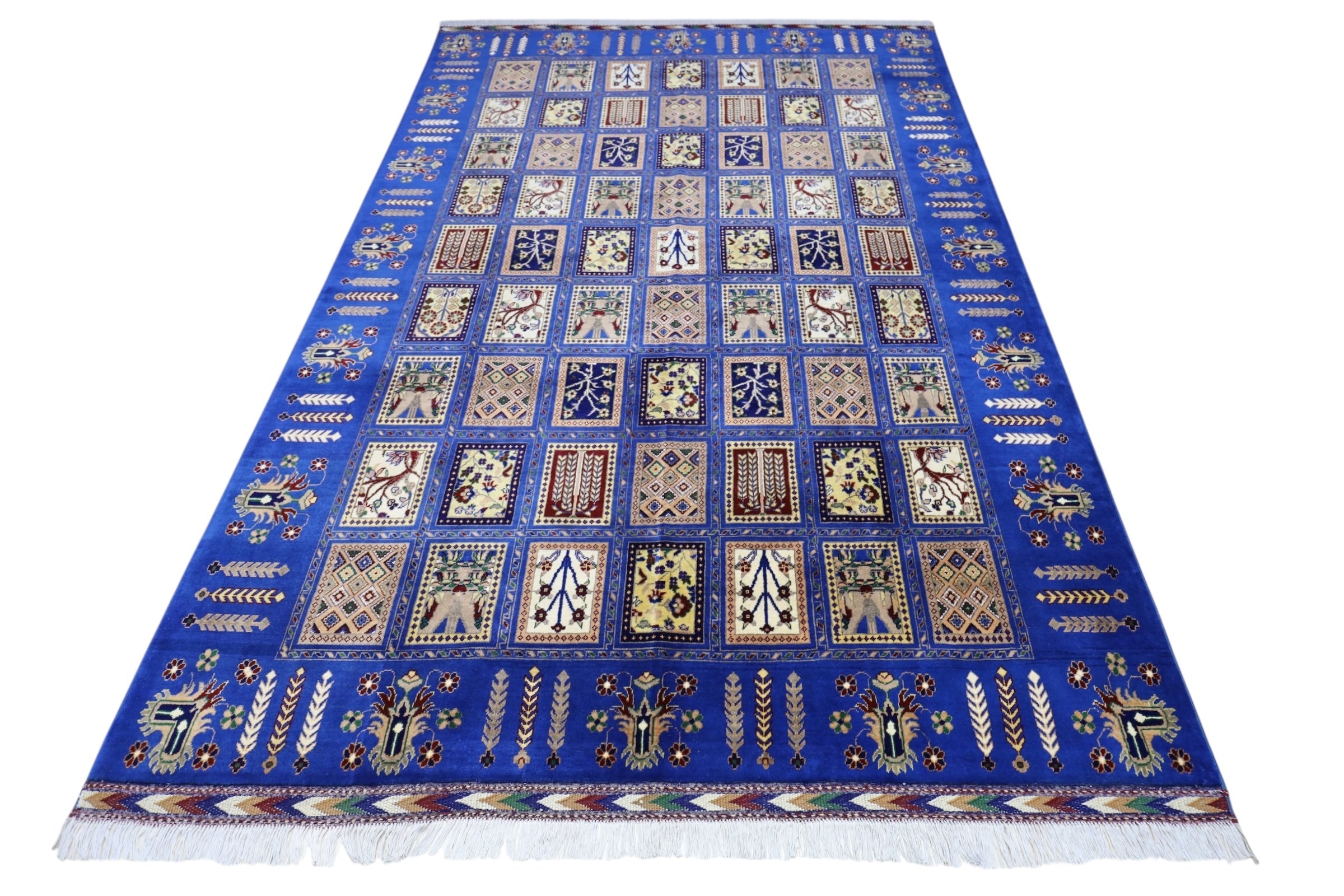 Hand-Knotted Bakhtiari Afghan Wool Area Rug – 6'7" x 9'9" by Rugistan - product image 3 for Resin Society