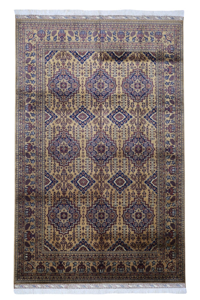 Hand-Knotted Afghani Zerkhaki Wool Rug – 6’7″ x 10’2″ by Rugistan - main product image for Resin Society