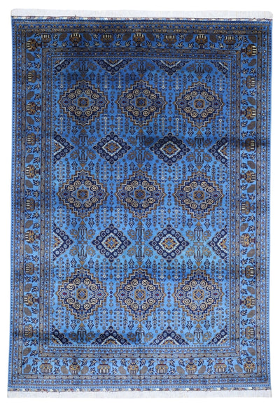 Hand-Knotted Afghani Zerkhaki Wool Rug – 6’7″ x 9’3″ by Rugistan - main product image for Resin Society