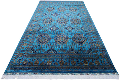 Hand-Knotted Afghani Zerkhaki Wool Rug – 6’6″ x 10’0″ by Rugistan - product image 3 for Resin Society