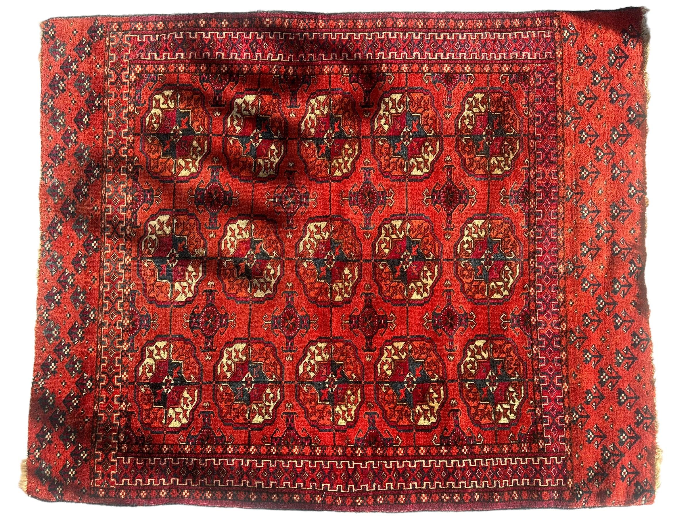 Antique 1920’s Tribal Turkoman Tekke Wedding Rug 3’4” x 4’1” by Rugistan - product image 2 for Resin Society