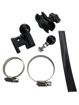 TrailVue Roll Cage Mounting Kit components arranged on a white surface