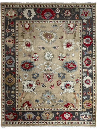 Hand Knotted Oushak Traditional Wool Rug, Living Room 9 x 12 Rug by Rugistan - product image 2 for Resin Society