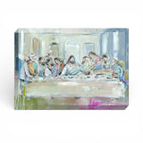 Legacy Meal II acrylic block with Last Supper artwork by Chelsea McShane on thick crystal-clear acrylic