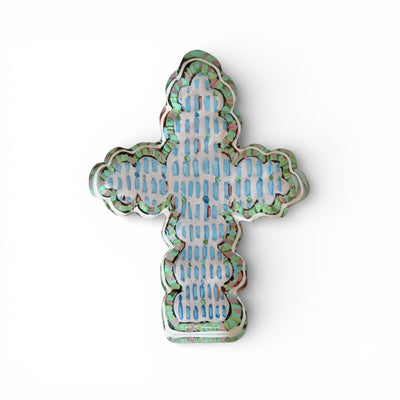 Faithful Cross I Acrylic Tabletop Art by Chelsea McShane Art