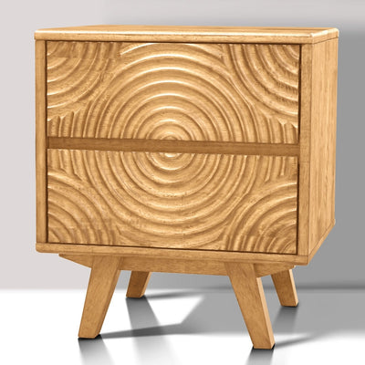 Harmony Solid Wood Nightstand detail image - Resin Society