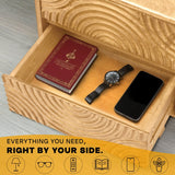Harmony Solid Wood Nightstand detail image - Resin Society