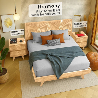 Harmony Solid Wood Nightstand detail image - Resin Society