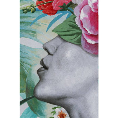 Picture Touched Flower Lady 120x90