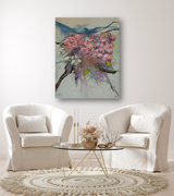 Pink Flowers Artist Enhanced Canvas Print by John Beard Collection - product image 4 for Resin Society