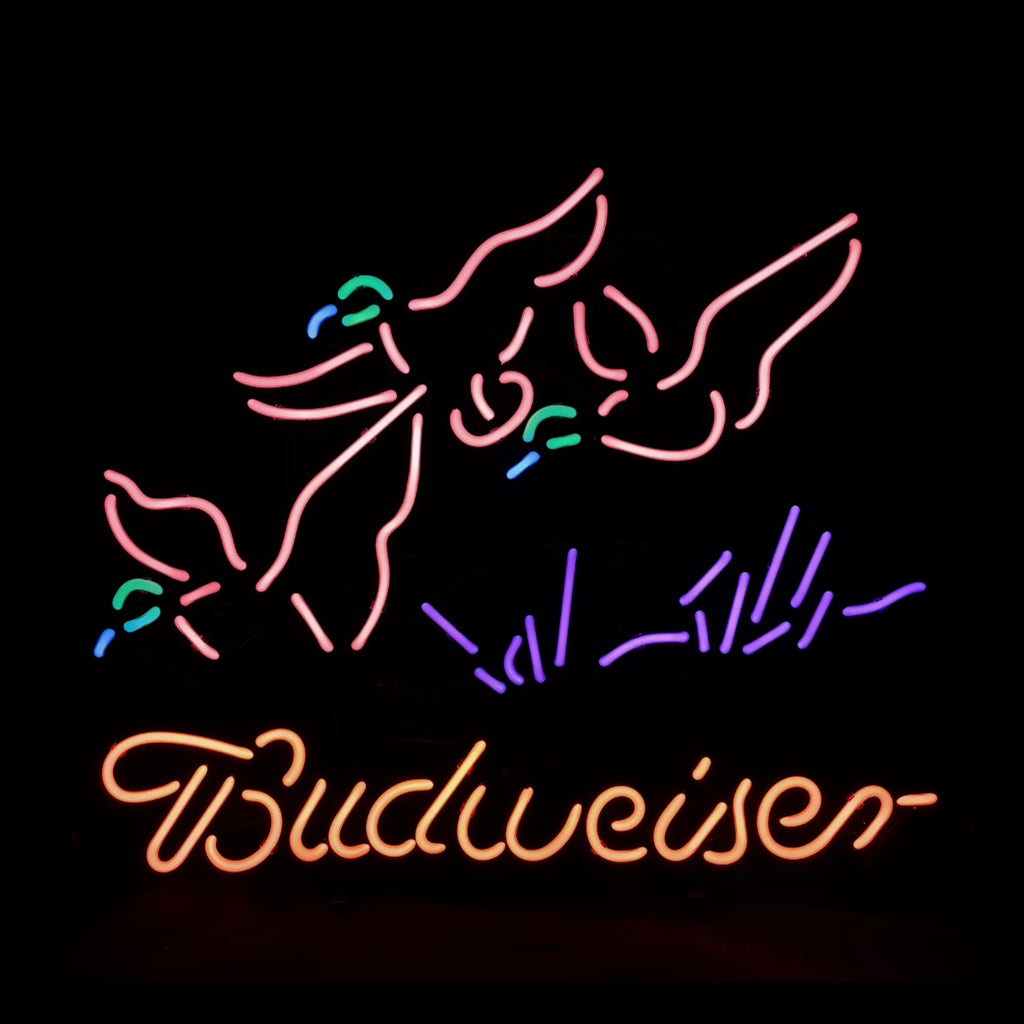 Pink Pheasant Hunter Budweiser Neon Sign Light by Neon Signs Land - main product image for Resin Society