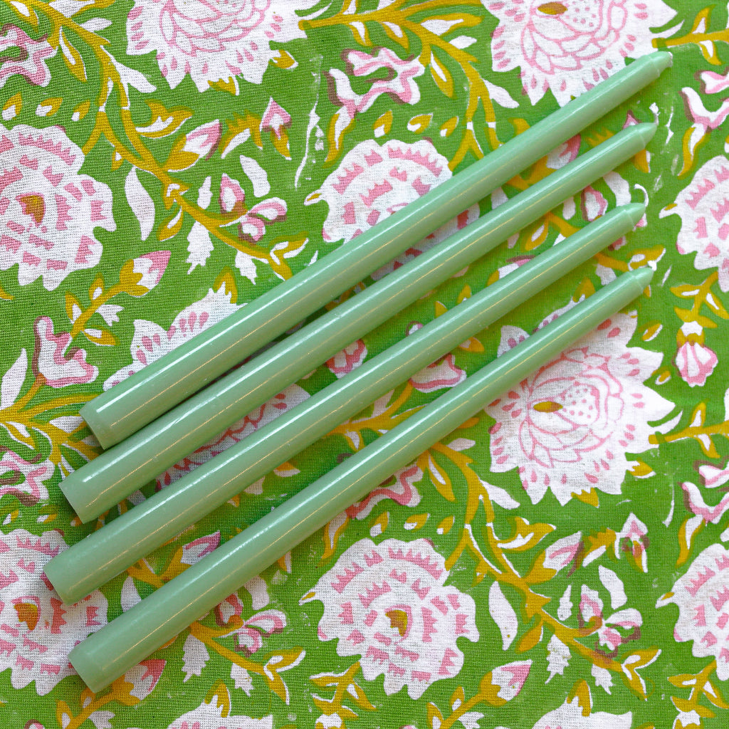 24 Extra Tall Pistachio Cream Taper Candle - 6 Packs of 4 by Ro'Table - product image 3 for Resin Society