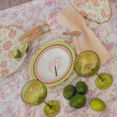 Pistachio & Lychee Palm Soup Bowl - Set of 4 (+1 Bonus Bowl) by Ro'Table - product image 4 for Resin Society