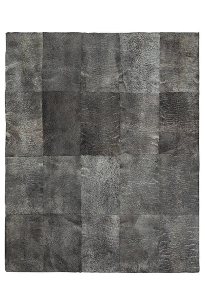 Plain Stacked - Charcoal Lambskin Rug by Homelosophy