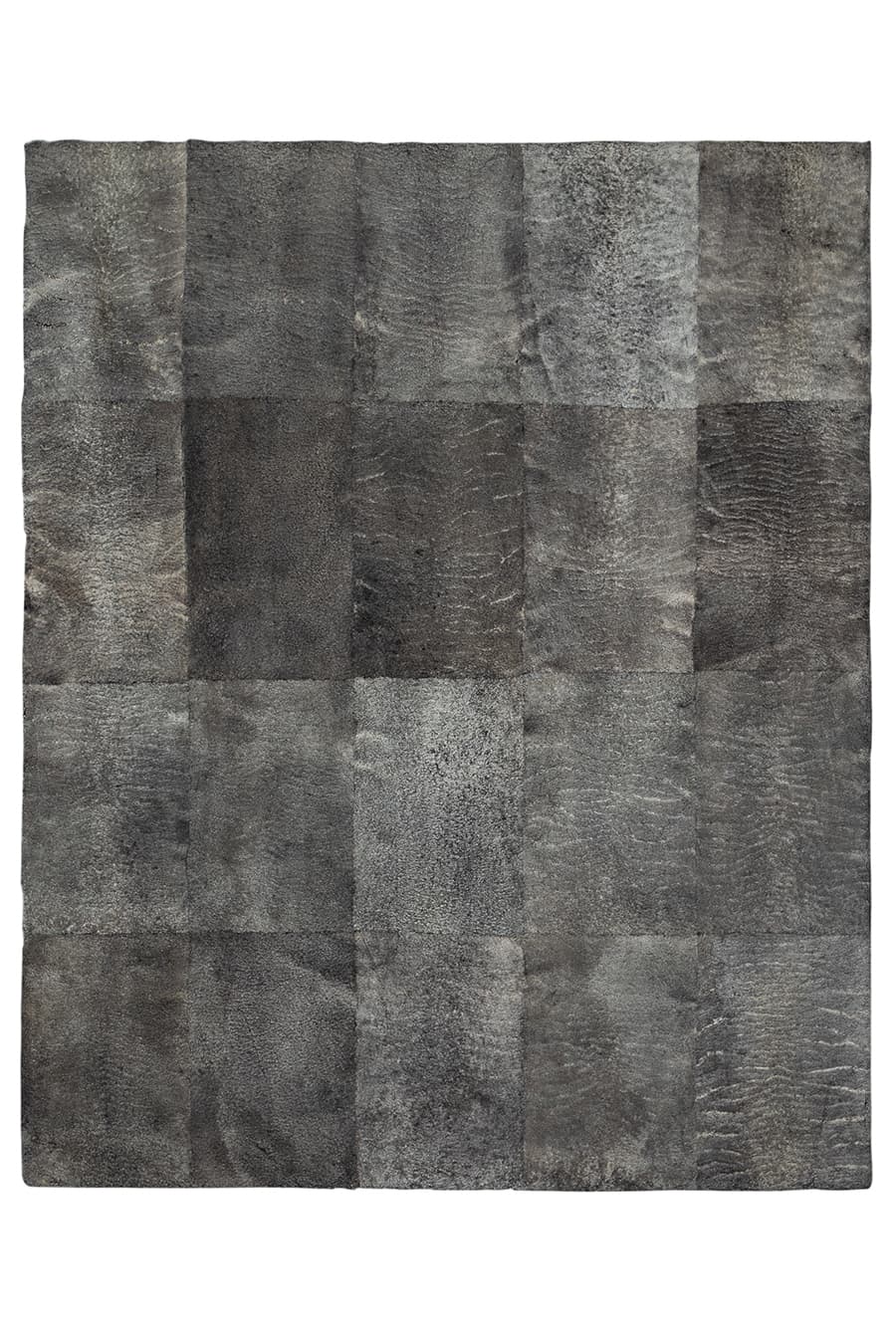 Plain Stacked - Charcoal Lambskin Rug by Homelosophy
