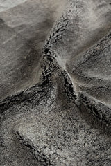 Plain Stacked - Charcoal Lambskin Rug by Homelosophy