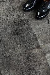 Plain Stacked - Charcoal Lambskin Rug by Homelosophy