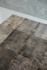 Plain Stacked - Charcoal Lambskin Rug by Homelosophy