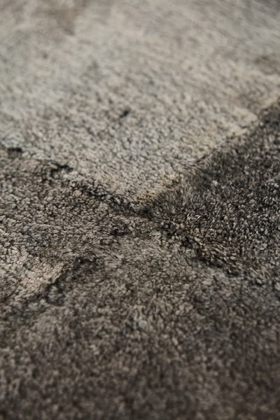 Plain Stacked - Charcoal Lambskin Rug by Homelosophy