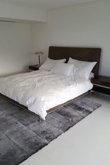 Plain Stacked - Charcoal Lambskin Rug by Homelosophy