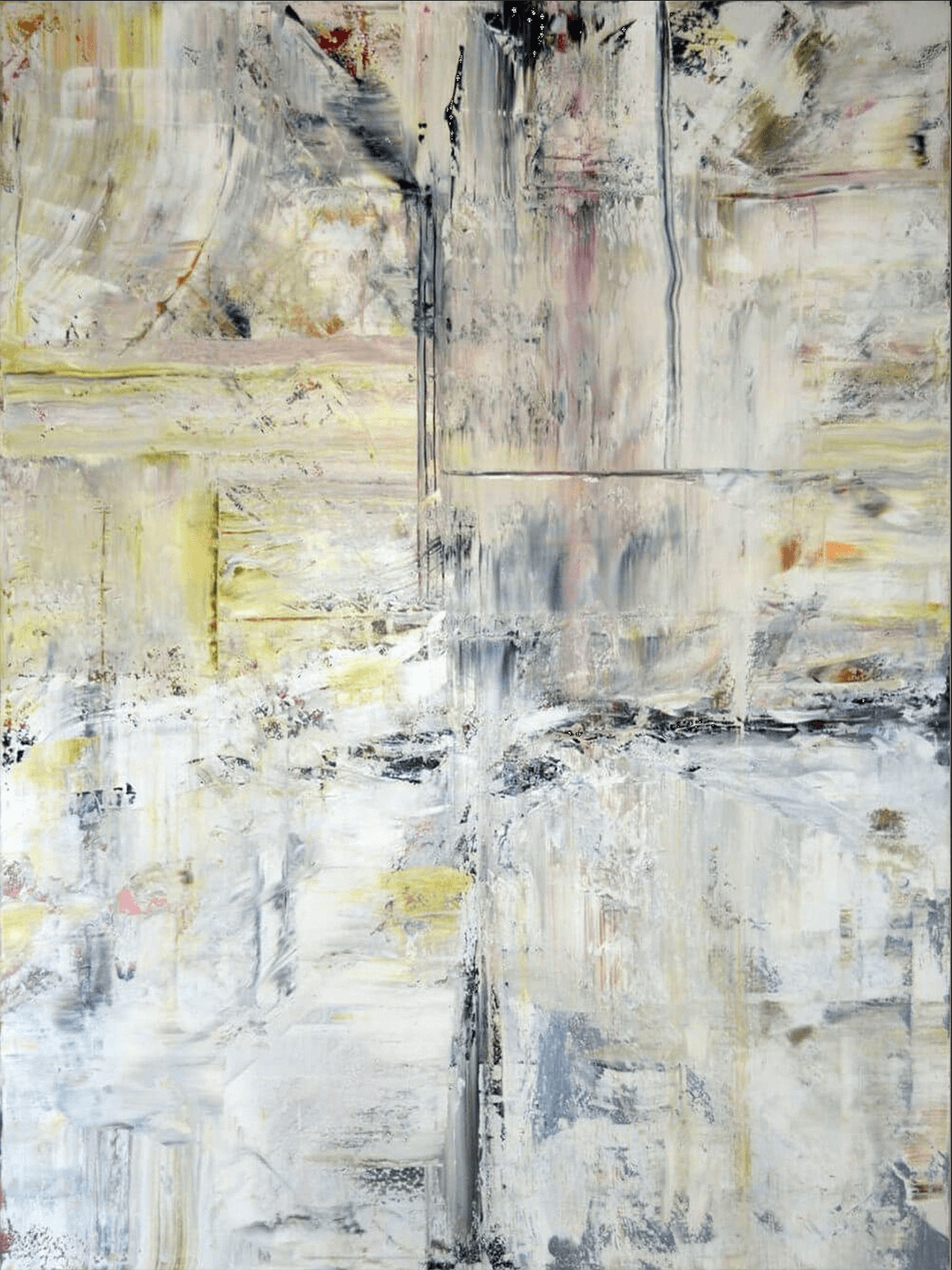 Platinum and Yellow Artist Enhanced Canvas Print by John Beard Collection - main product image for Resin Society