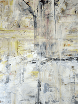 Platinum and Yellow Artist Enhanced Canvas Print by John Beard Collection - main product image for Resin Society