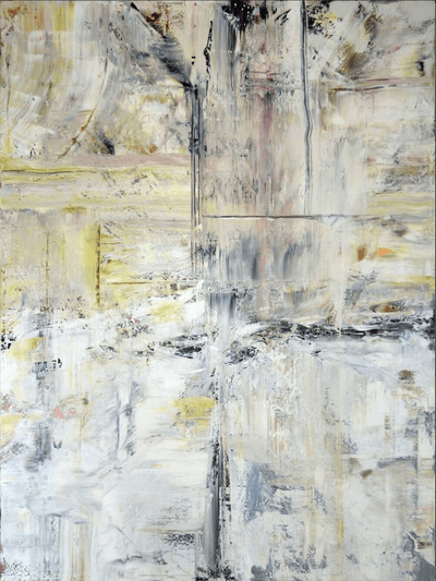 Platinum and Yellow Artist Enhanced Canvas Print by John Beard Collection - main product image for Resin Society