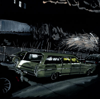 Pontiac Catalina, Street Scene, Classic Car by Art By Francis - main product image for Resin Society