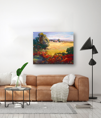 Poppy Fields Artist Enhanced Canvas Print by John Beard Collection - product image 3 for Resin Society