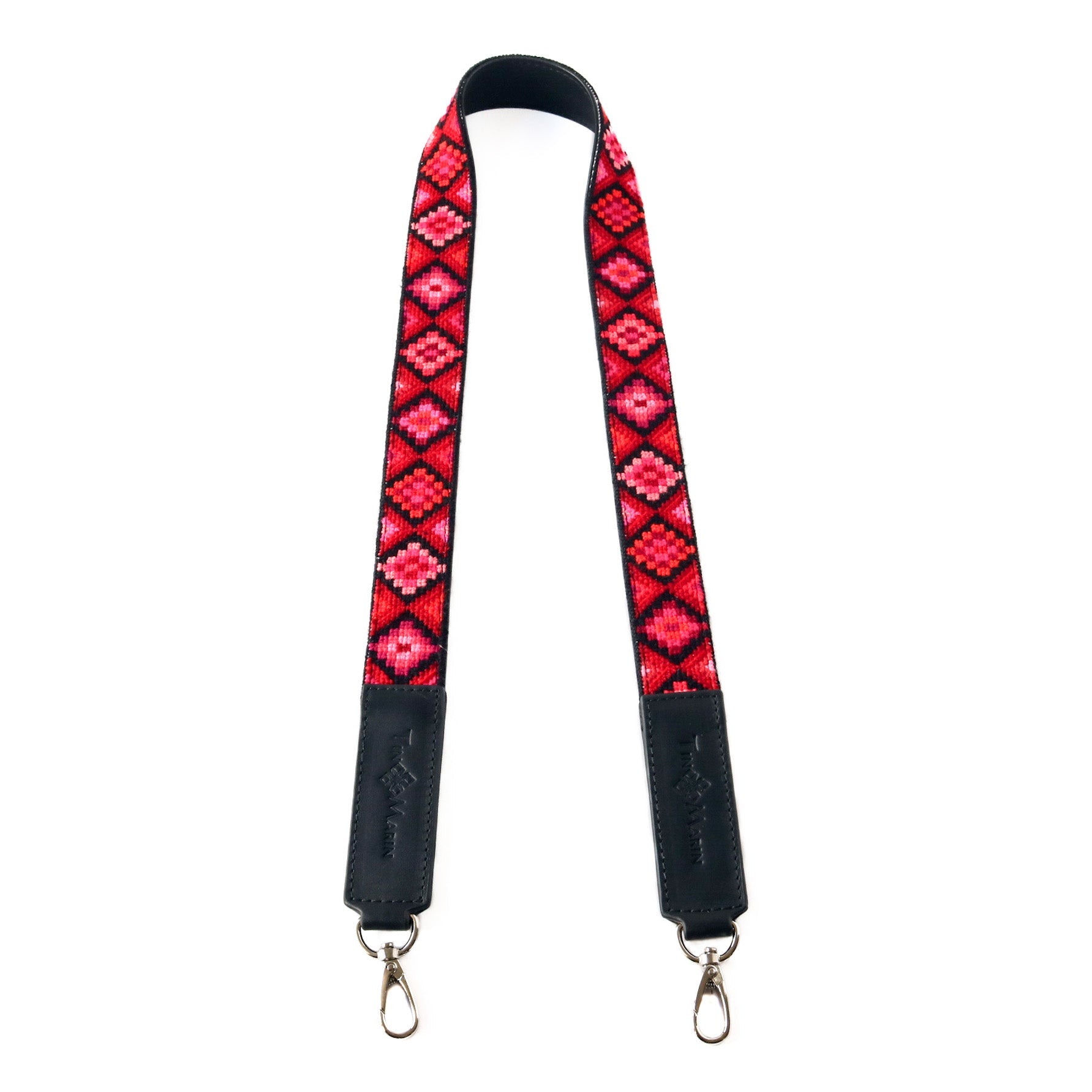 Mai Woven Bag Strap - Poppy with Leather by Tin Marin Brand - main product image for Resin Society