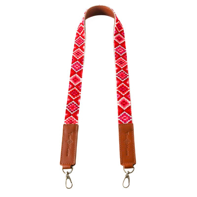 Mai Woven Bag Strap - Poppy with Leather by Tin Marin Brand - product image 7 for Resin Society