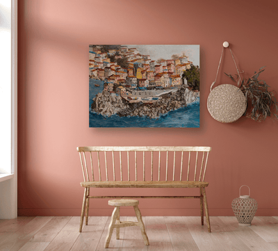 Port Venere Artist Enhanced Canvas Print by John Beard Collection - product image 2 for Resin Society