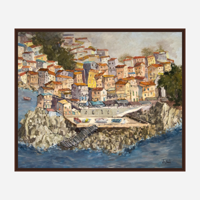 Port Venere Artist Enhanced Canvas Print by John Beard Collection - product image 5 for Resin Society