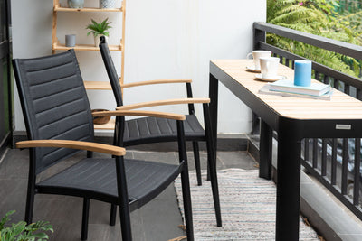 Portals Dark Lite 2pc Stacking Armchair by LifestyleGarden US - product image 3 for Resin Society