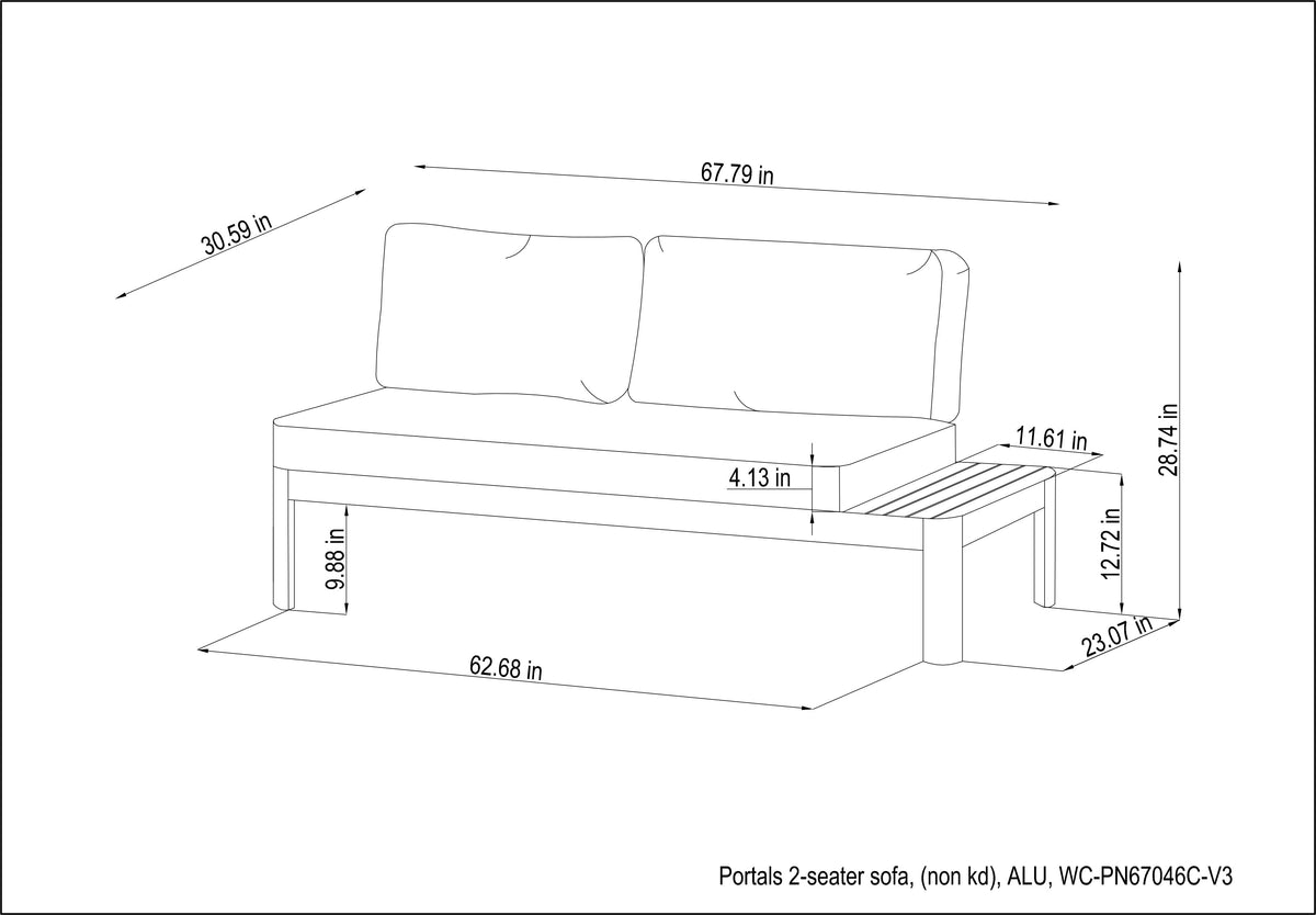 Portals Light 2-Seat Sofa by LifestyleGarden US - product image 9 for Resin Society