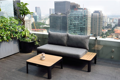 Portals Teak and Aluminum Modular Sofa 3pc Set by LifestyleGarden US - product image 6 for Resin Society