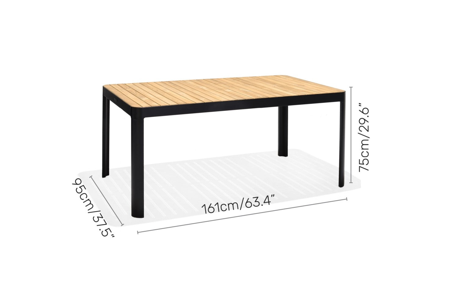 Portals Dark 4 Seater Carver Rectangular Dining set by LifestyleGarden US - product image 10 for Resin Society