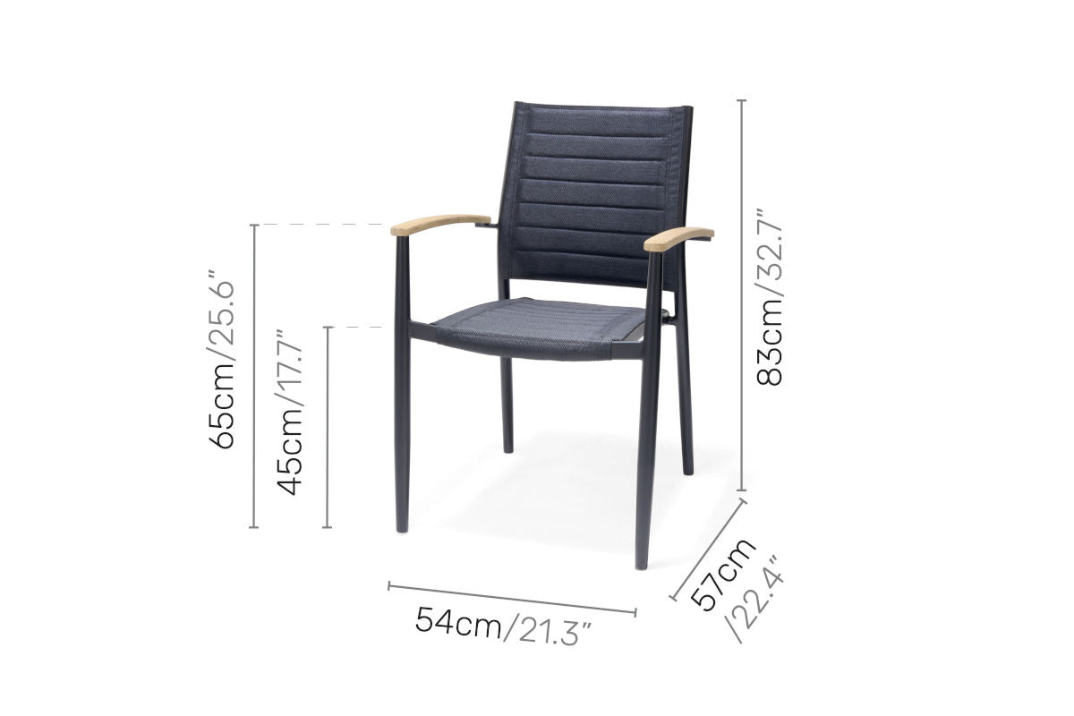 Portals Dark Lite 2pc Stacking Armchair by LifestyleGarden US - product image 11 for Resin Society