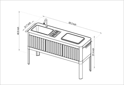 Portals Light Outdoor Kitchen by LifestyleGarden US - product image 12 for Resin Society