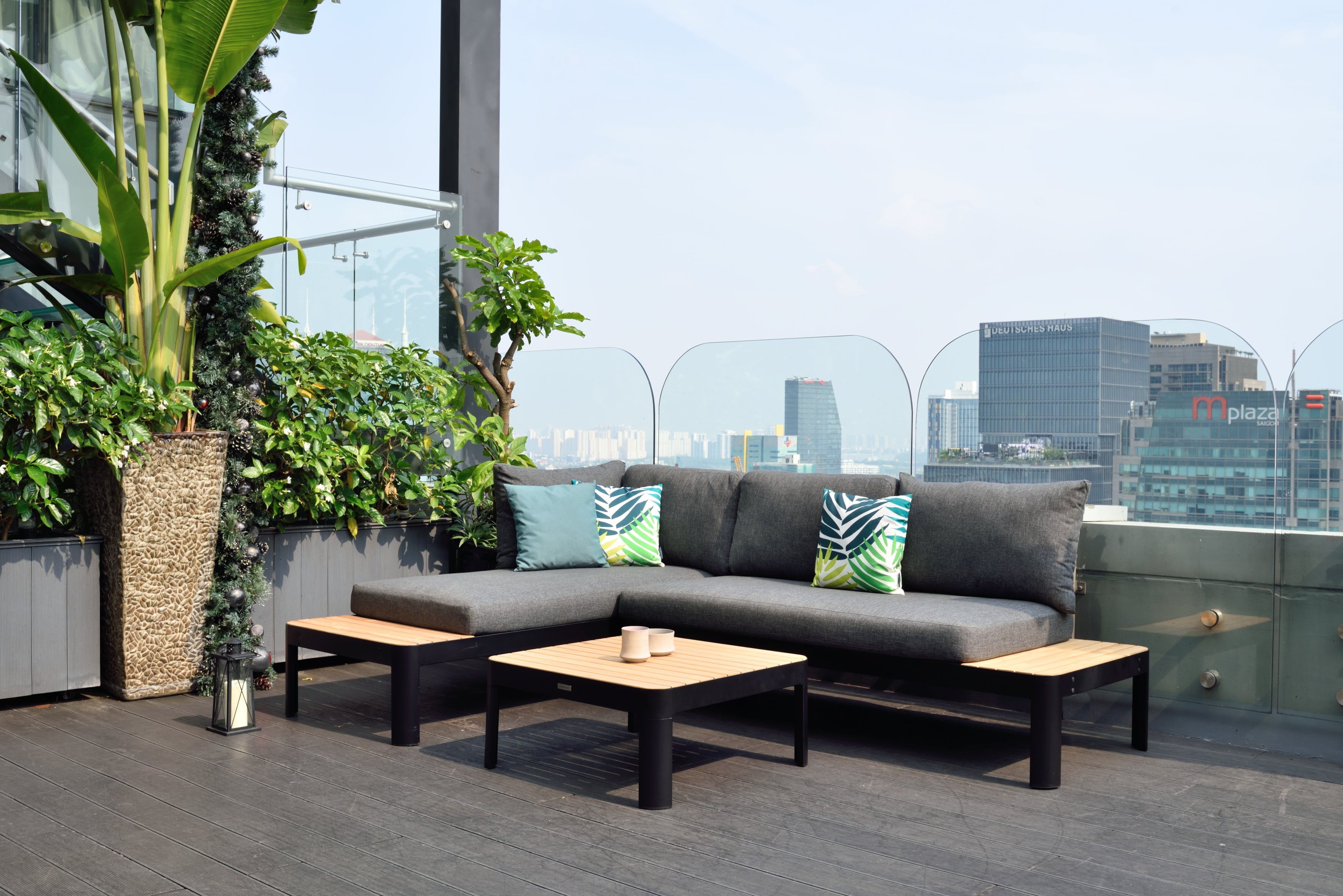 Portals Teak and Aluminum Modular Sofa 3pc Set by LifestyleGarden US - product image 2 for Resin Society