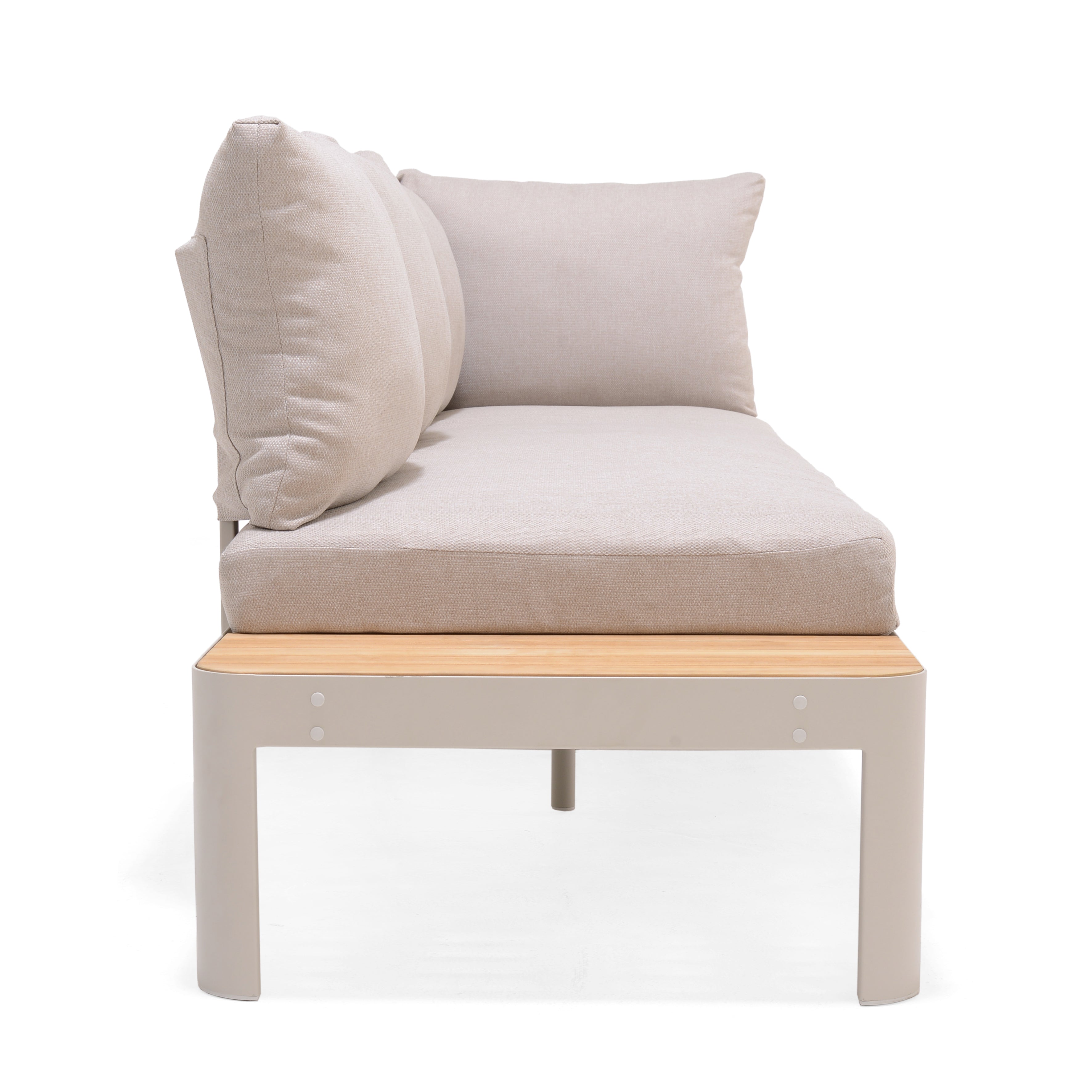 Portals Teak and Aluminum Modular Sofa 3pc Set by LifestyleGarden US - product image 14 for Resin Society