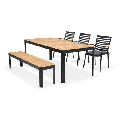 Portals Teak and Aluminum Picnic Bench by LifestyleGarden US - product image 7 for Resin Society