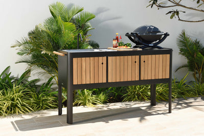 Portals Dark Outdoor Kitchen by LifestyleGarden US - main product image for Resin Society